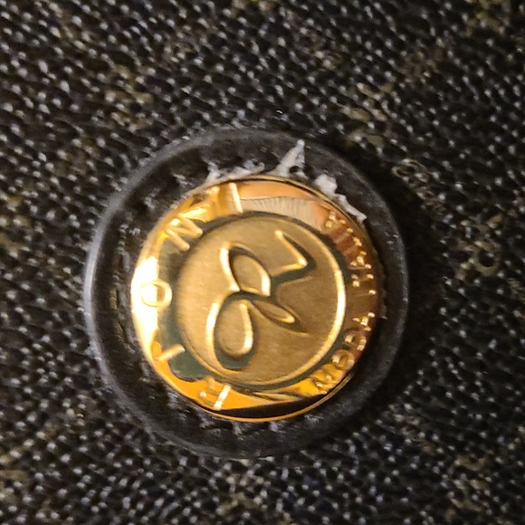 Rioni Black and Gold Patterned Bag. Italian Leather. No Callouts - Picture 6 of 9